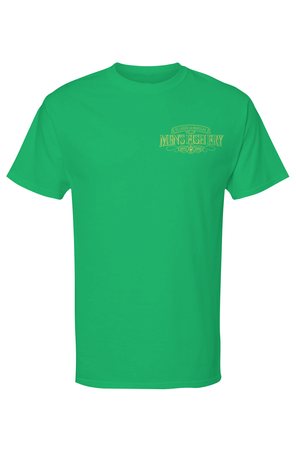Mens Fish Fry Gold Soft Touch Tshirt