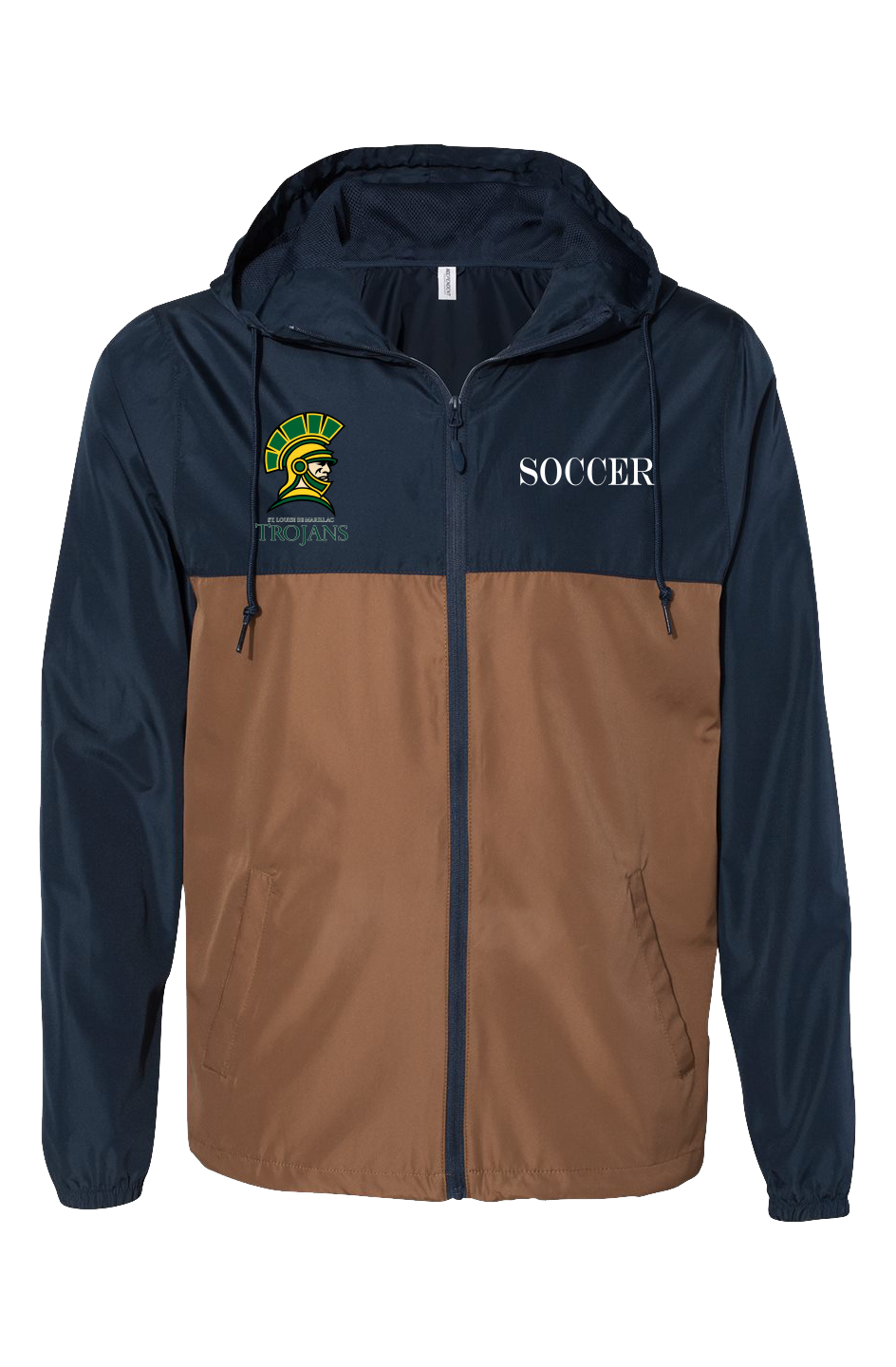 Classic Navy Saddle Windbreaker Soccer