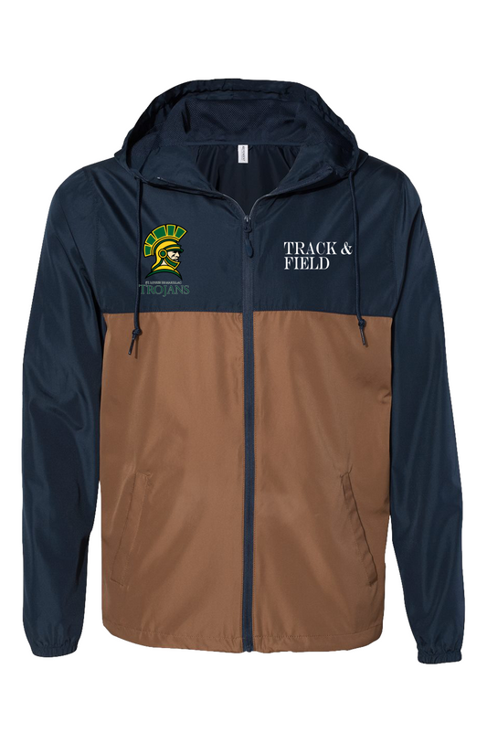 Classic Navy Saddle Windbreaker - Track & Field