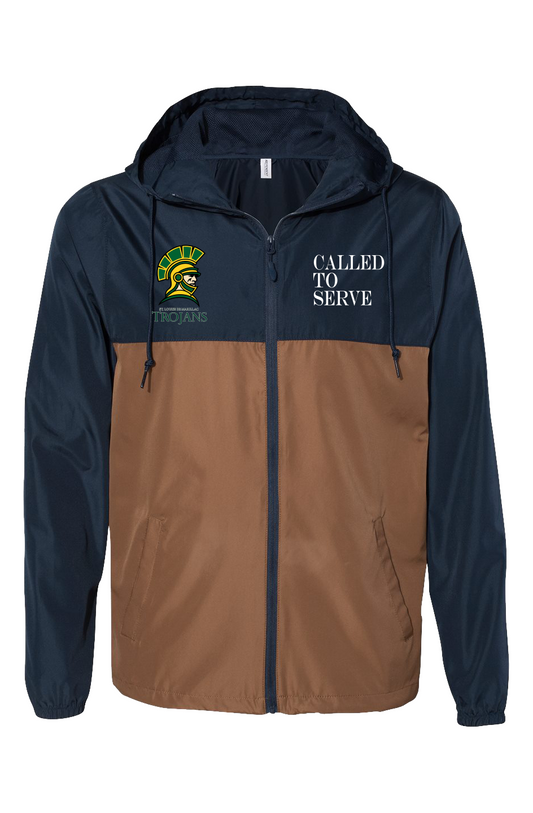 Classic Navy Saddle Windbreaker - Called To Serve