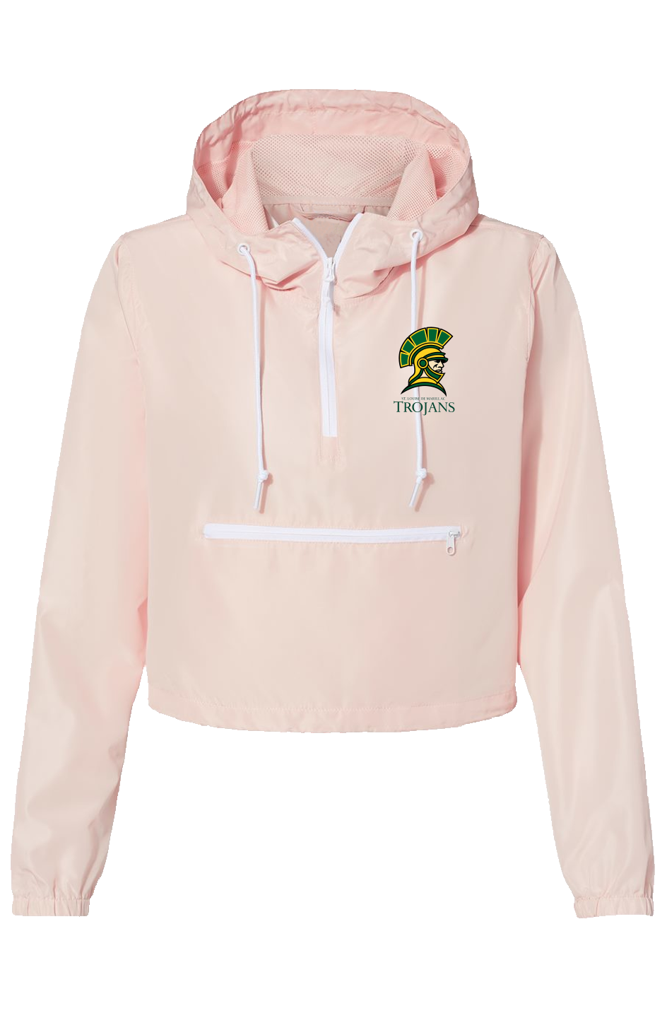 Lightweight Pullover Crop Windbreaker - Trojans