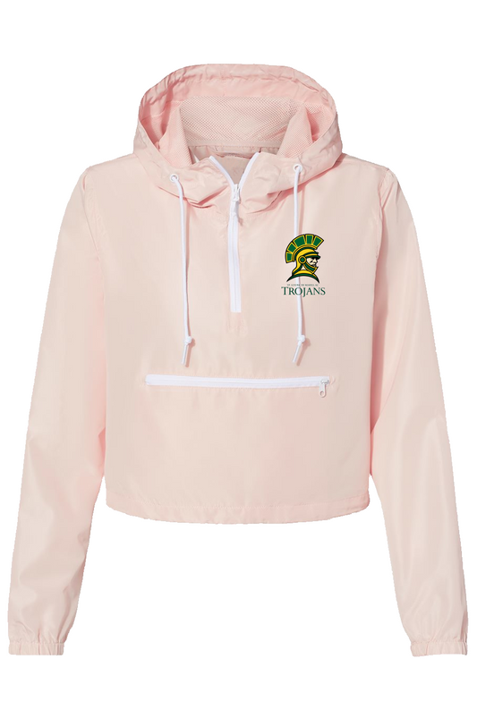 Lightweight Pullover Crop Windbreaker - Trojans